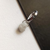 1 Pc White Rough Diamond Pendant, Ready to Wear White Raw Uncut Diamond