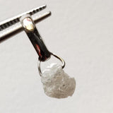 1 Pc White Rough Diamond Pendant, Ready to Wear White Raw Uncut Diamond