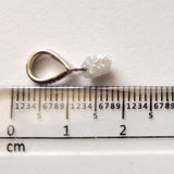 1 Pc White Rough Diamond Pendant, Ready to Wear White Raw Uncut Diamond