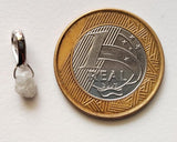 1 Pc White Rough Diamond Pendant, Ready to Wear White Raw Uncut Diamond