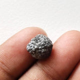 10x9mm Raw Black Diamond, Uncut Raw Loose Single Natural Round Black Diamonds