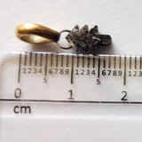 8.6x5.4mm Black Rough Diamond Pendant, Ready to Wear Black Christmas Tree Shape