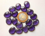 16-18mm Amethyst Hydro Quartz Rose Cut Cabochons, Amethyst Rosecut Cabochons