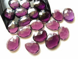 16-18mm Amethyst Hydro Quartz Rose Cut Cabochons, 5 Pieces Amethyst Colored Rosecut Cabochons For Jewelry, Purple Color Gem - PNG41