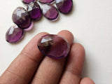 16-18mm Amethyst Hydro Quartz Rose Cut Cabochons, 5 Pieces Amethyst Colored Rosecut Cabochons For Jewelry, Purple Color Gem - PNG41