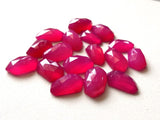 14-15mm Hot Pink Chalcedony Fancy Cabochon, 5 Pcs Loose Hot Pink Chalcedony