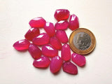 14-15mm Hot Pink Chalcedony Fancy Cabochon, 5 Pcs Loose Hot Pink Chalcedony
