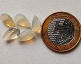 9x13mm Ethiopian Opal Pear Faceted Cut Stone, Natural Faceted Pear Opal Cabochon