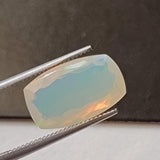 8x13mm Huge Ethiopian Emerald Opal, Rectangle Faceted Opal, Fancy Cut 2.70 Cts