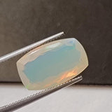 9.5x6.7mm Huge Ethiopian Opal, Emerald Faceted Opal, Fancy Cut Stone, Faceted