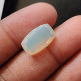 9.5x6.7mm Huge Ethiopian Opal, Emerald Faceted Opal, Fancy Cut Stone, Faceted