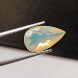 10x15.5mm Huge Ethiopian Opal, Pear Faceted Fancy Cut Stone, 3.97 Cts-KS3767