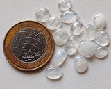 7-10mm Rainbow Moonstone Plain Cabochons, Plain Free Form Shape Moonstone