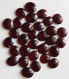 12-15mm Ruby Red Crystal Quartz Rose Cut Cabochons, Ruby Red Quartz Flat Back