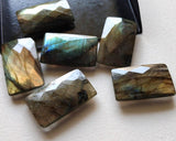 13x22mm Labradorite Rectangle Lot, Labradorite Both Side Faceted Stone