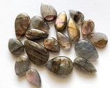 16-25mm Labradorite Plain Cabochons, Rare Purple Fire Labradorite Gemstones