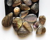 16-25mm Labradorite Plain Cabochons, Rare Purple Fire Labradorite Gemstones