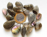 16-25mm Labradorite Plain Cabochons, Rare Purple Fire Labradorite Gemstones