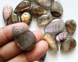 16-25mm Labradorite Plain Cabochons, Rare Purple Fire Labradorite Gemstones