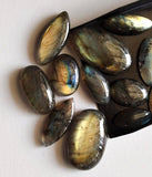 19-25mm Labradorite Plain Cabochons, Labradorite Flat Back Cabochons