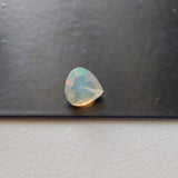 6.9mm Ethiopian Opal Faceted Heart Cut Stone, 0.85 Cts Faceted Fire Opal