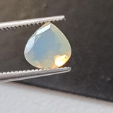 6.9mm Ethiopian Opal Faceted Heart Cut Stone, 0.85 Cts Faceted Fire Opal