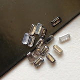Salt And Pepper Diamond, CONFLICT FREE 1.8x4mm, Emerald Shaped Faceted