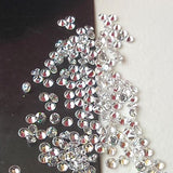 1mm Cubic Zirconia, Loose Round Zircon, Faceted Zirconia, Sparkling Clear