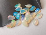 5x8mm Ethiopian Opal Pear Cut Stone, Faceted Pear Fire Opal For Jewelry, 0.45CTW