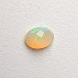 6x8mm Ethiopian Opal Oval Rose Cut Flat Back Cabochons, 1 Pc Natural Rare