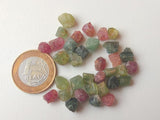 6-9 mm Multi Tourmaline Raw Stones, Natural Loose Rough Sticks For Jewelry