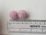 19mm Rose Pink Glass Beads Round Balls, 2 Pcs Matched Pair Earrings