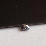 4x2.5mm Salt And Pepper Pear Diamond, Clear Black Pear Shaped Faceted Rose Cut