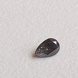 4x2.5mm Salt And Pepper Pear Diamond, Clear Black Pear Shaped Faceted Rose Cut