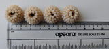 19mm Peach Glass Beads Round Balls, 2 Pcs Matched Pair Earrings, Fancy 19mm
