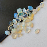 4x6mm Ethiopian Opal Oval Cut Stone, Natural Opal Faceted Opal Stone, Fire Opal