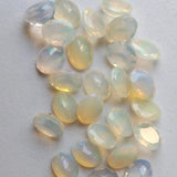 7x9mm Huge Ethiopian Opal, Oval Faceted Opal, Fancy Cut Stone For Ring, Faceted Cabochon