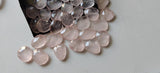 Natural Morganite Rose Cut 2 Pcs Peach Pink Faceted Flat Back Gemstones-PDG377