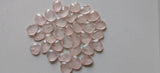 Natural Morganite Rose Cut 2 Pcs Peach Pink Faceted Flat Back Gemstones-PDG377