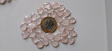 Natural Morganite Rose Cut 2 Pcs Peach Pink Faceted Flat Back Gemstones-PDG377