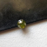 Rare Green Rose Cut Diamond Cabochon Loose Conflict Free Diamond for Ring