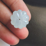 16.2mm Natural Aquamarine Melon Bead Huge Carved Blue Gemstone Loose Bead-PPH64