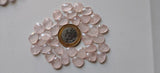 Natural Morganite Rose Cut 2 Pcs Peach Pink Faceted Flat Back Gemstones-PDG377