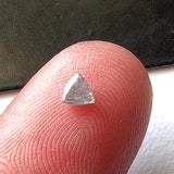 3.1mm Conflict Free Salt Pepper Triangle Rose Cut Trillion Loose Diamond-PAD24