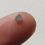 3.1mm Conflict Free Salt Pepper Triangle Rose Cut Trillion Loose Diamond-PAD24
