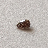 Conflict Free 4.1x2.6mm Salt Pepper Pear Cut Diamond Loose Diamond-PAD33