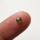 Rare Green Rose Cut Diamond Cabochon Loose Conflict Free Diamond for Ring