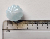 16.2mm Natural Aquamarine Melon Bead Huge Carved Blue Gemstone Loose Bead-PPH64