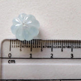 13mm Natural Aquamarine Melon Bead Huge Carved Blue Gemstone Loose Bead-PPH61