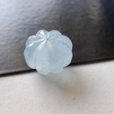13mm Natural Aquamarine Melon Bead Huge Carved Blue Gemstone Loose Bead-PPH61